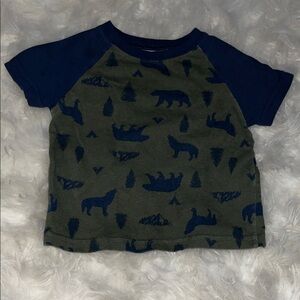 Garanimals Forest Green and Navy Animal Tee
